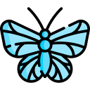 mariposa azul acebo icon