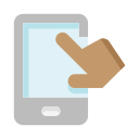 teléfono con pantalla táctil icon