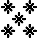 ornamento del fiocco di neve di natale icona