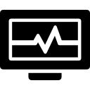 electrocardiograma en pantalla icon