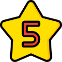 cinco estrellas icon