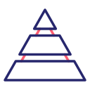 gráfico piramidal icon