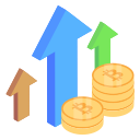 gráfico de barras creciente icon