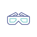 gafas 3d icon