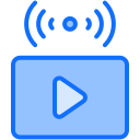 vídeo transmitido en vivo icon