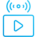 vídeo transmitido en vivo icon