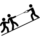 kinderen spelen met een touw icoon