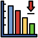 disminución icon