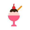 helado con frutas y nueces icon