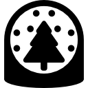 schneeball mit einem baum icon