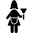 donna delle pulizie icona