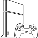 consola de videojuegos con gamepad 