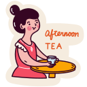 Стикеры Чай — бесплатные стикеры люди