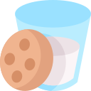 galleta y leche icon