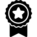 badge avec une étoile icon