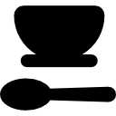 Bowl of soup and spoon icon