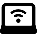 laptop con señal wifi icon