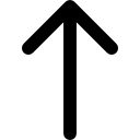 flecha apuntando hacia arriba icon