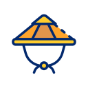 sombrero de bambú icon