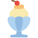 helado con frutas y nueces icon