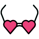 gafas de corazón icon