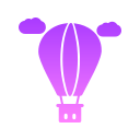 Hot air balloon icon