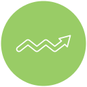 flecha en zig-zag icon