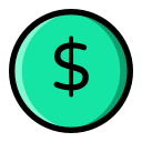 símbolo de dólar icon