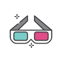 gafas 3d icon