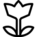 silueta de flor icon