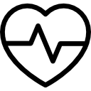 electrocardiograma dentro del corazón icon