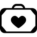 koffer met een hart icoon