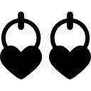 hartvormige oorbellen icoon