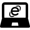 logotipo de internet explorer en computadora portátil icon