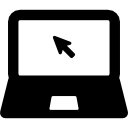 cursor en la pantalla de la computadora portátil 