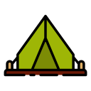 carpa para camping icon