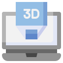 pantalla 3d icon