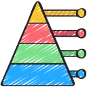 gráfico piramidal icon