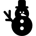 muñeco de nieve con sombrero 