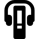 reproductor de mp3 con auriculares icon