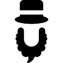 barba y sombrero icon