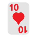 dez de corações 