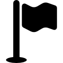 bandera, icono, silueta icon