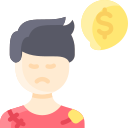 sin dinero icon