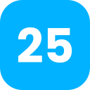 Number 25 icon