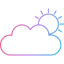 nubes y sol icon