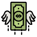 dinero volador icon