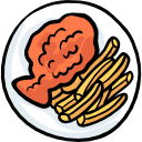 pescado y papas fritas icon