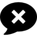 Cancel speech bubbles icon
