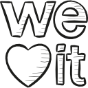 logotipo de weheartit draw 